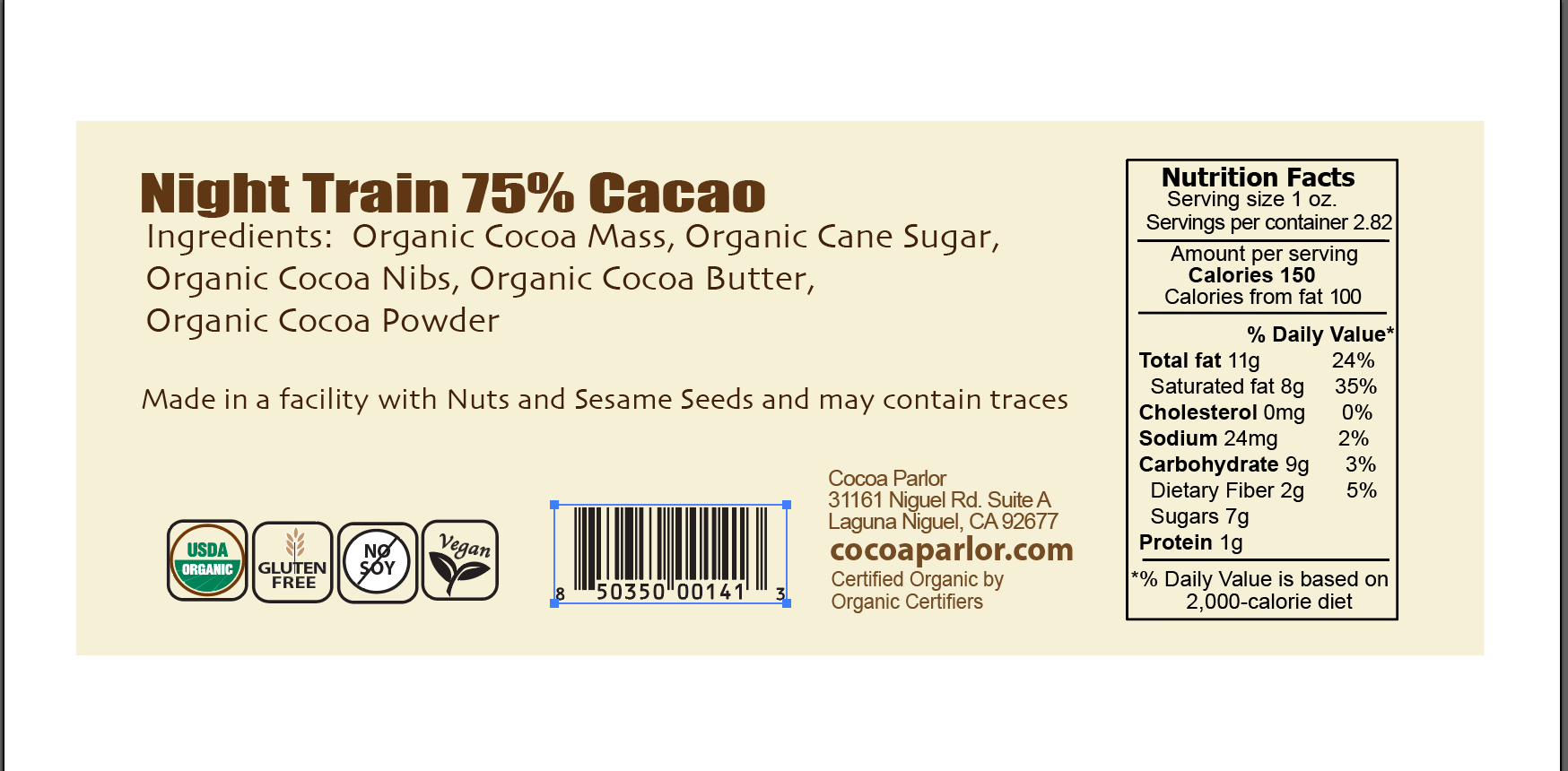 Night Train 75% Cacao