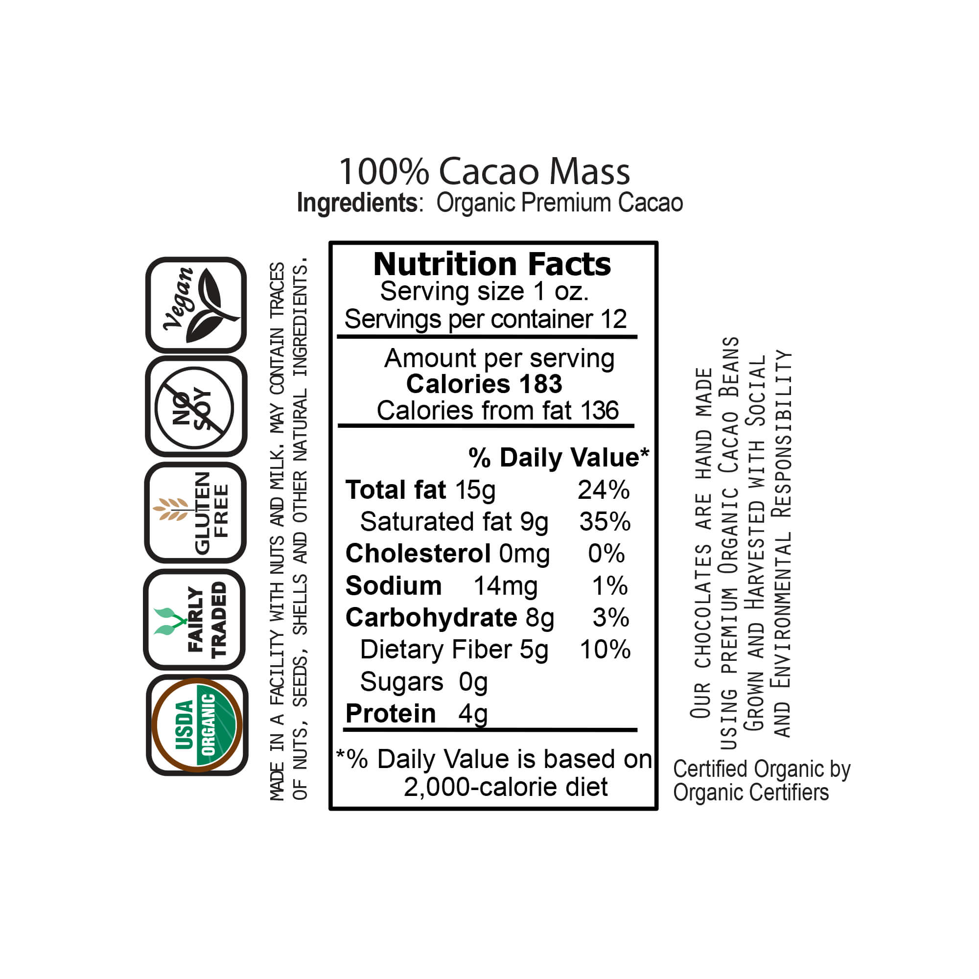 100% Dark Chocolate Couverture