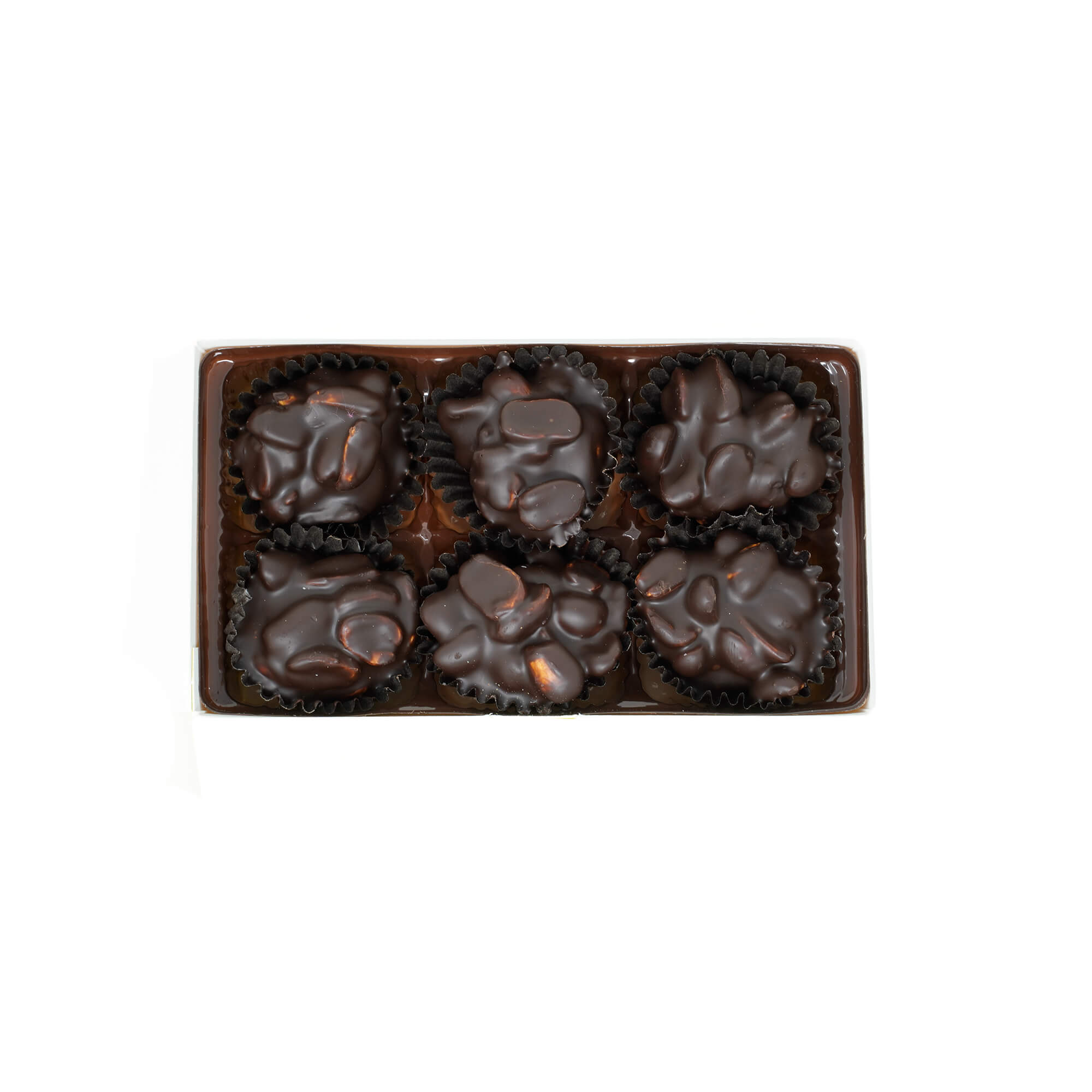 6-PCS Peanut Cluster Dark Chocolate Truffle